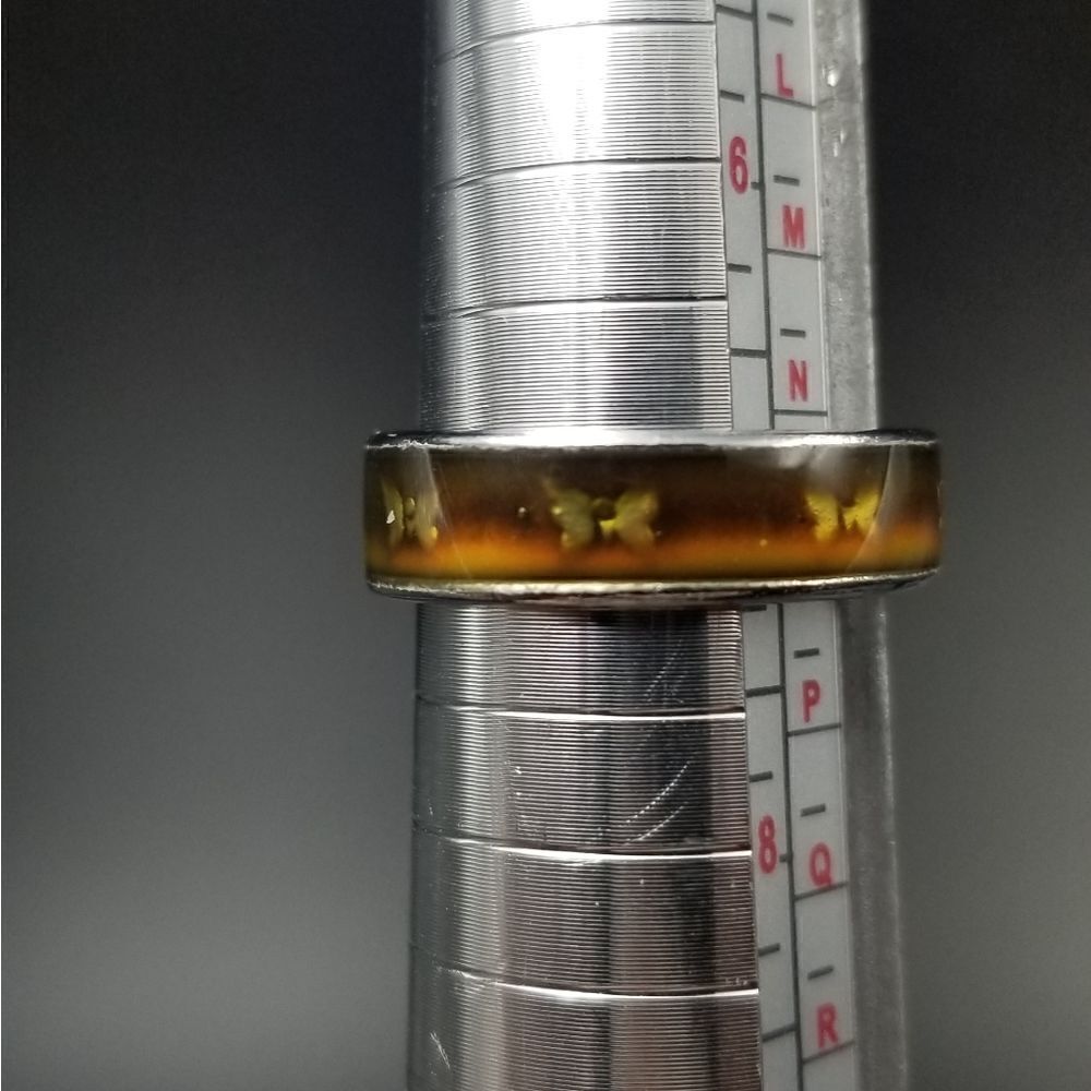 AmberΒ melt butterfly colony frozenβin time ring size 7. R142